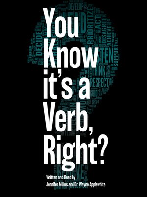 cover image of You Know It's a Verb, Right?